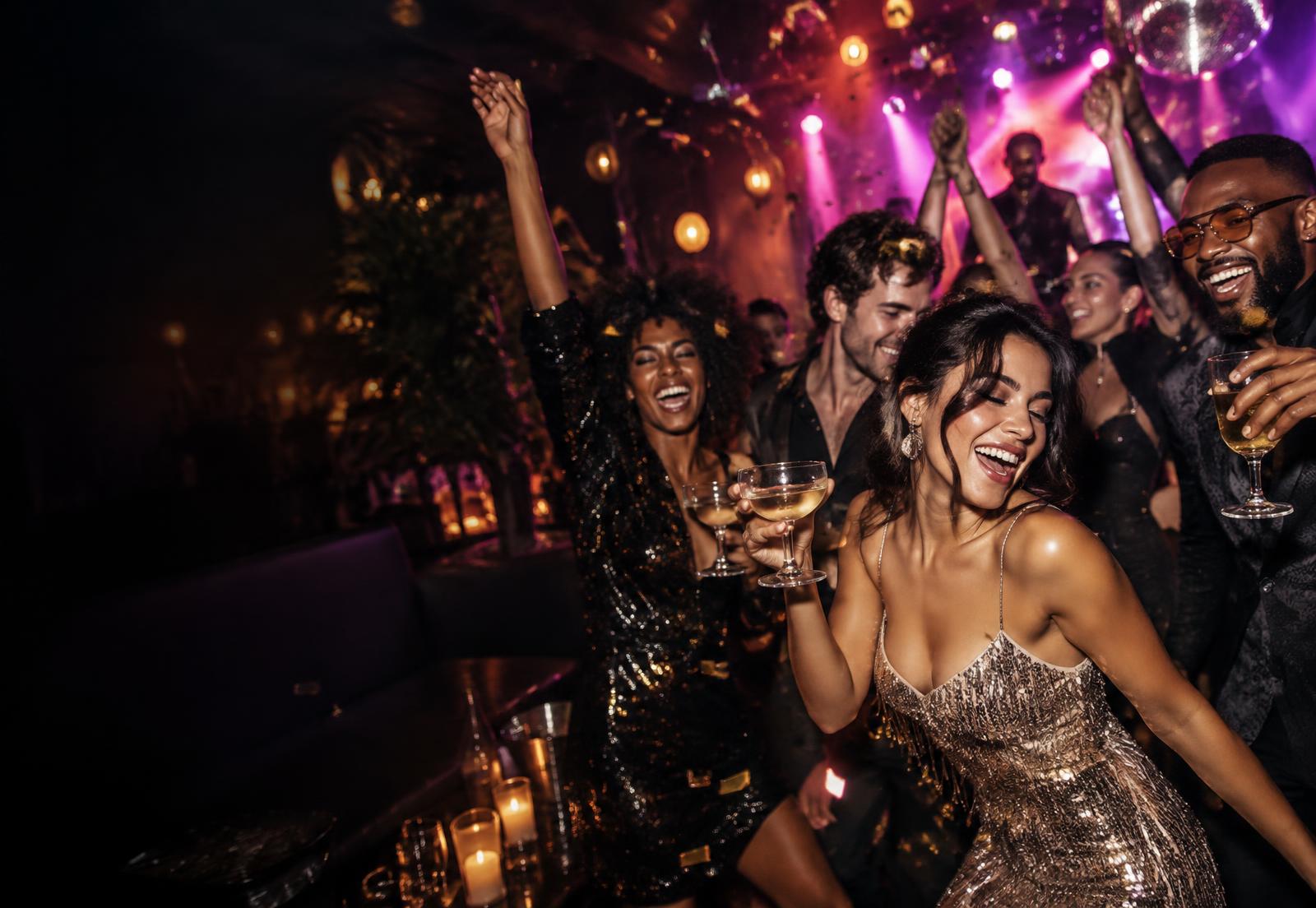 Friends celebrating together at a Go Big or Go Home event